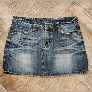 Y2K Tinun i  Blue Denim Mini Skirt Made in Korea W30XL13 1/2